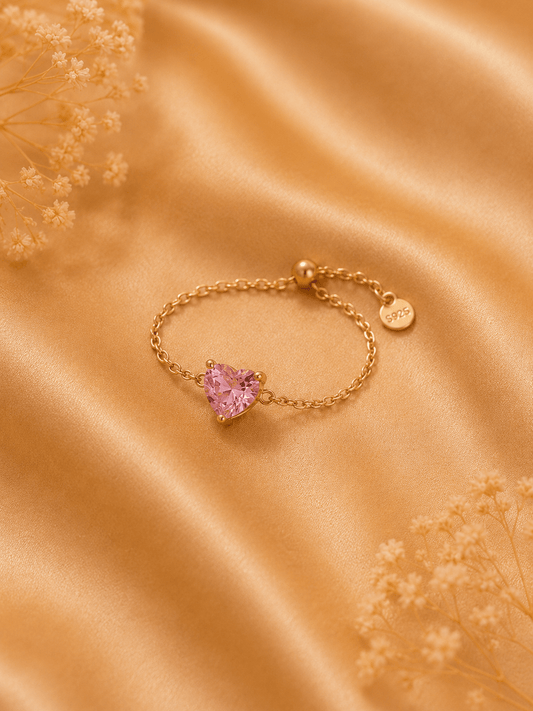 Blush Heart Luxe Ring - Zenrovia